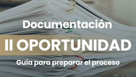 DOCUMENTOS NECESARIOS PARA LA SEGUNDA OPORTUNDIDAD EN MURCIA