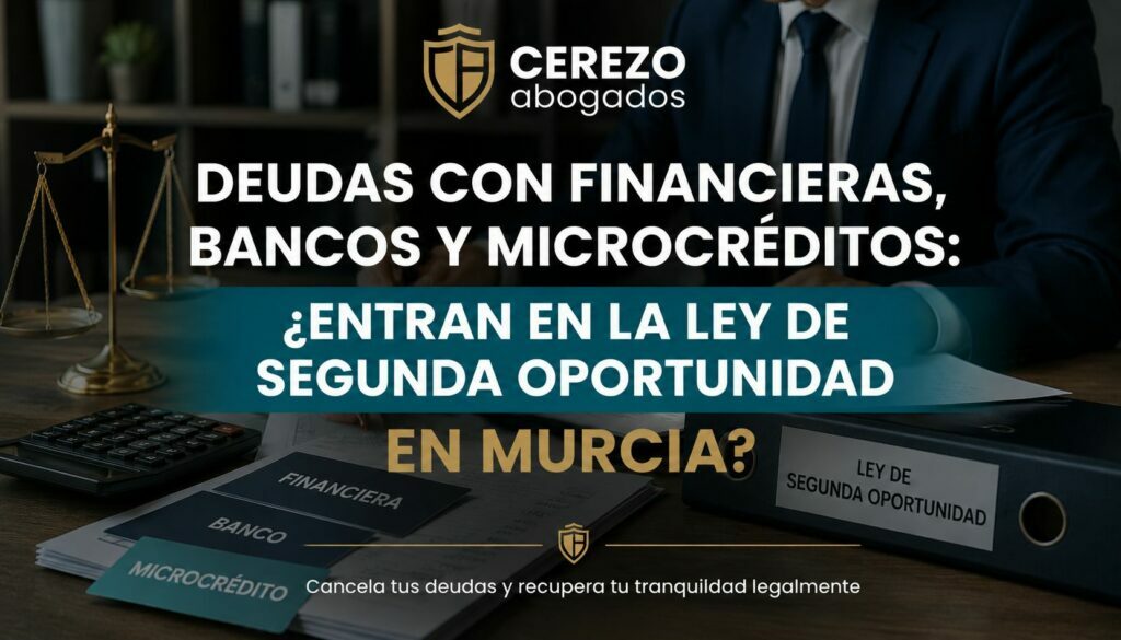Deudas con financieras, bancos y microcréditos entran en la Ley de Segunda Oportunidad en Murcia