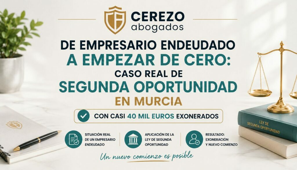 CASO REAL EMPRESARIO SEGUNDA OPORTUNIDAD MURCIA